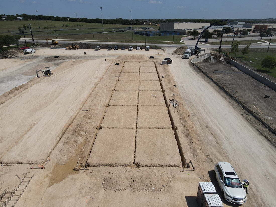 Not laser beams, concrete beams at Dacy Business Park - Dacy Business Park